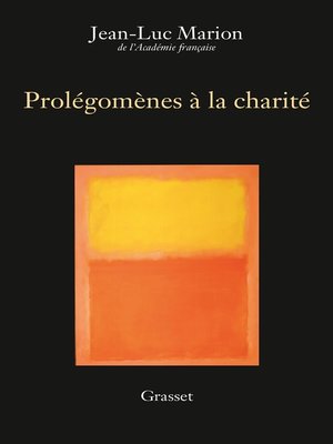 cover image of Prolégomènes à la charité